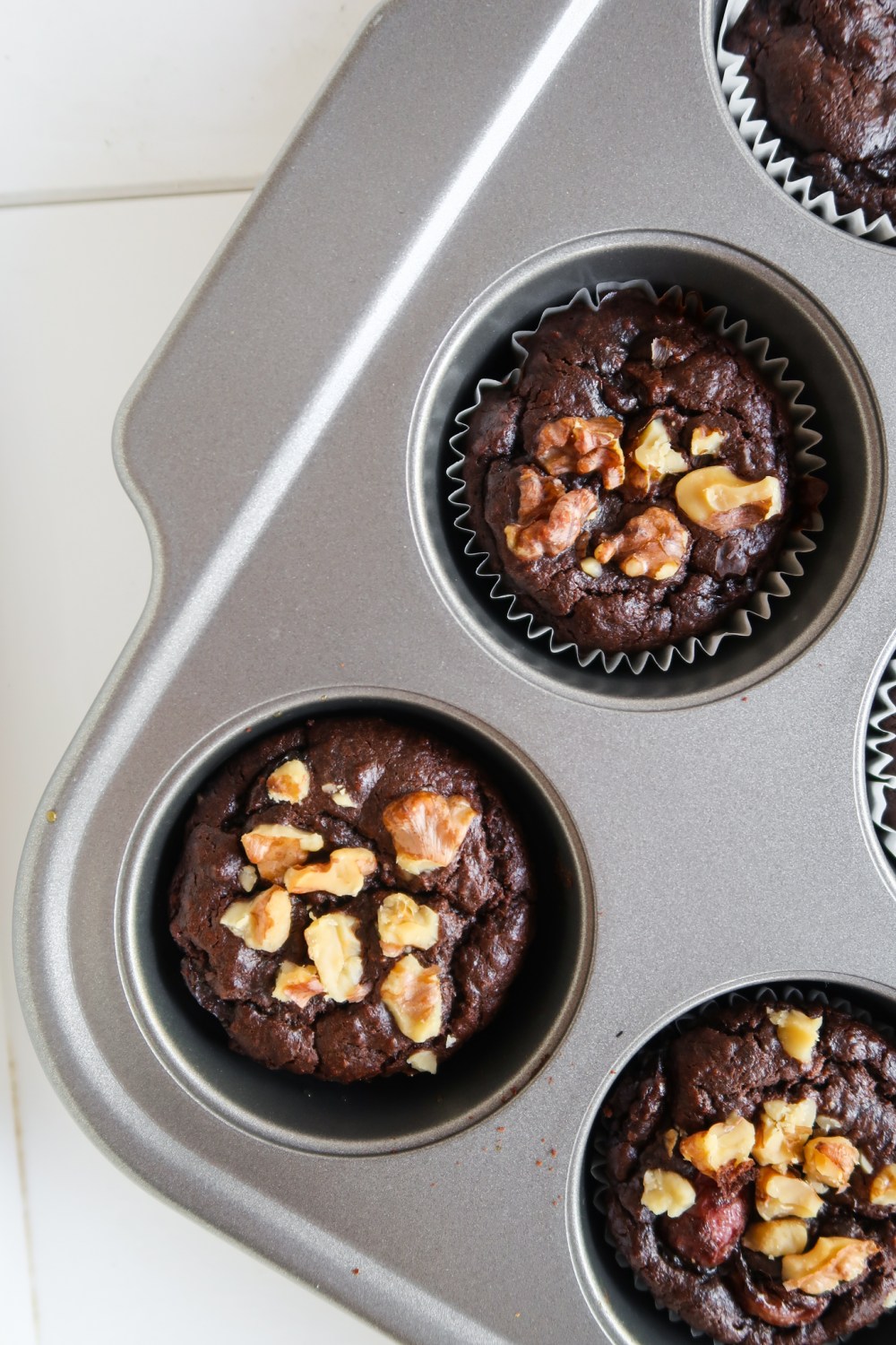 chocolate almond butter muffins