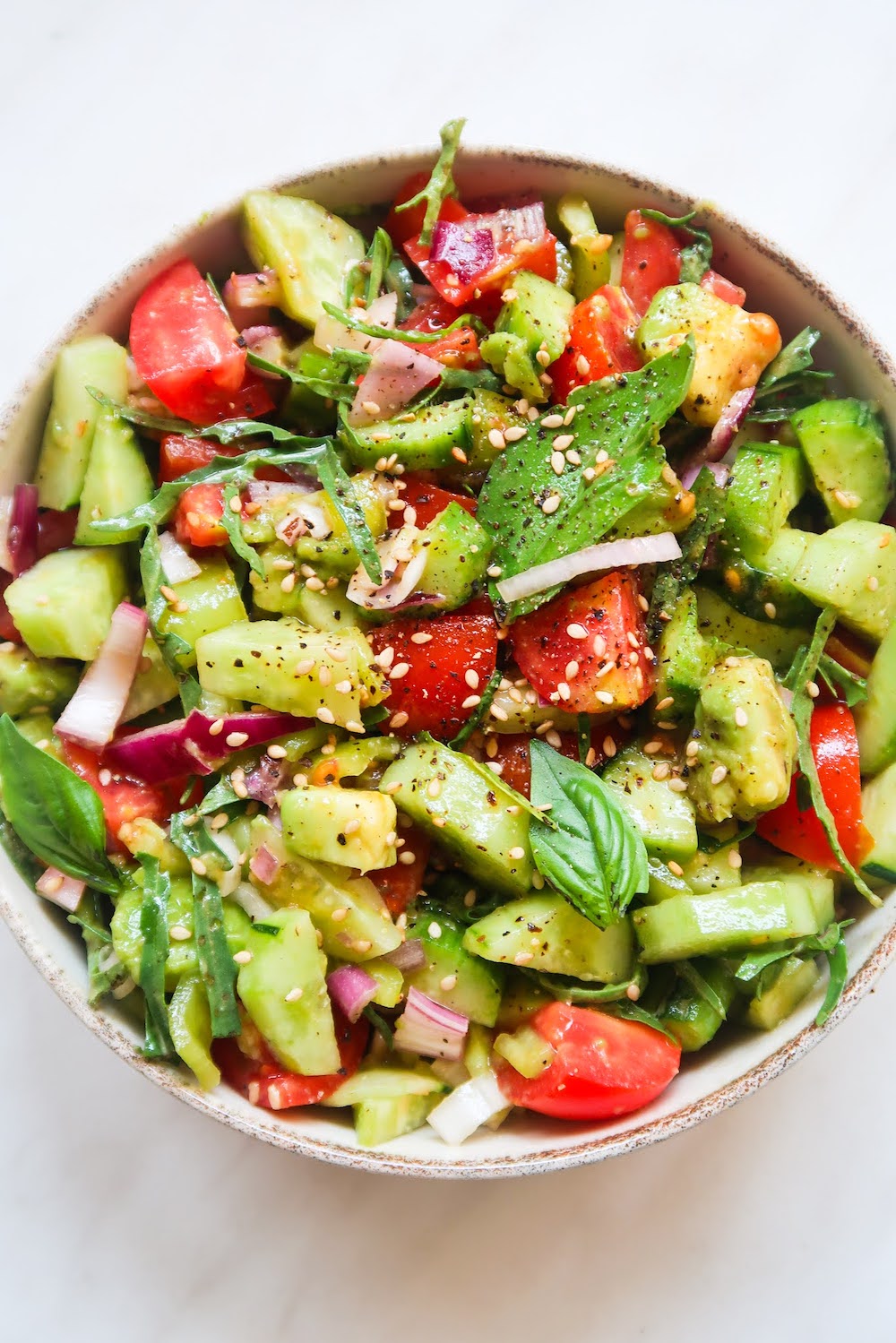 avocado arugula tomato salad