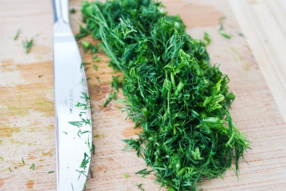 chop the dill