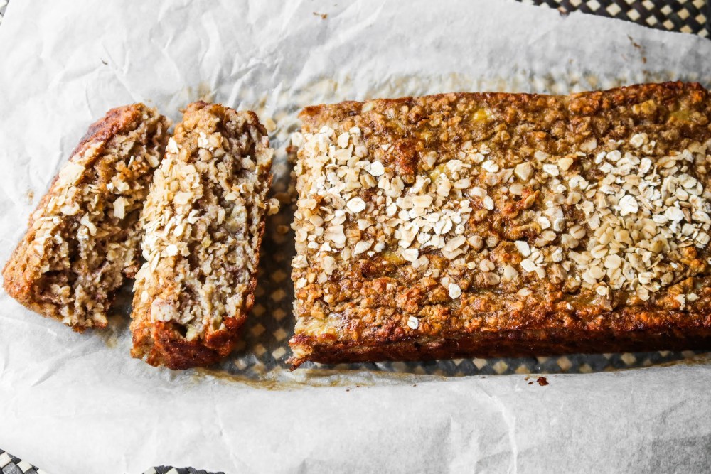 healthy oatmeal banana bread