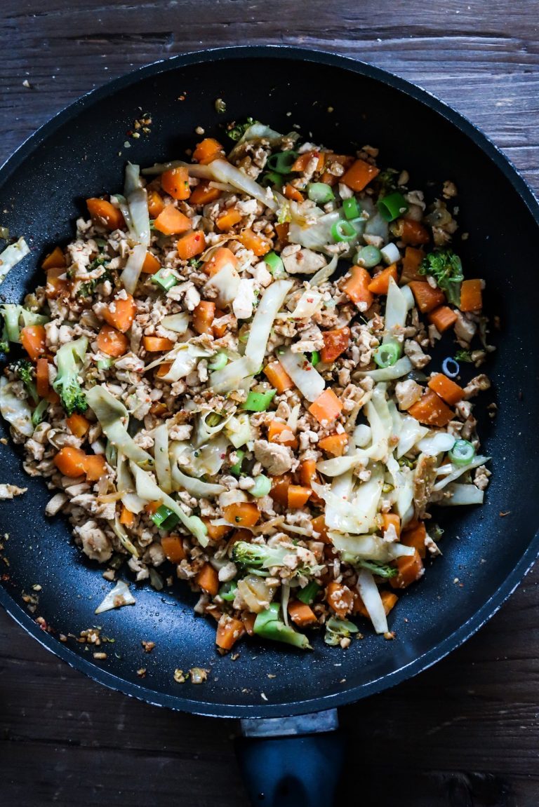 Vegan Egg Roll in a bowl - easy vegan dinner idea