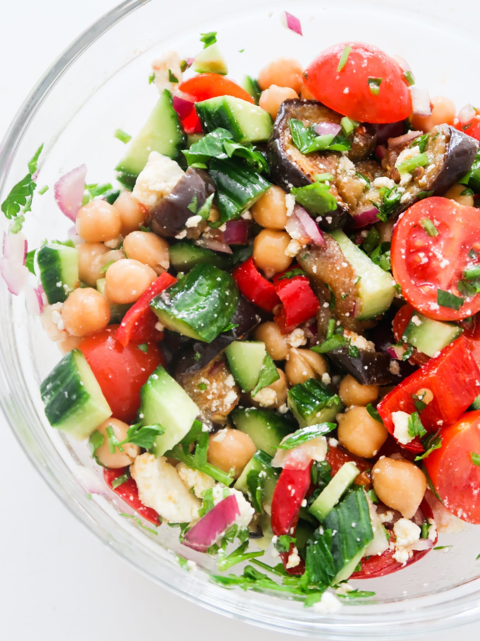 Mediterranean chickpea salad