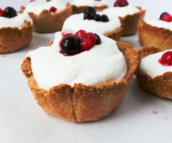 mini cheesecakes with gluten free oatmeal crust